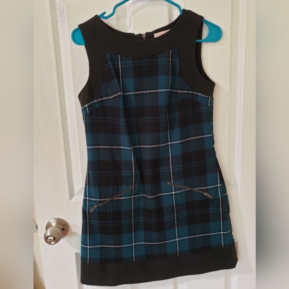 Size 5 Sleeveless Plaid A Line dress